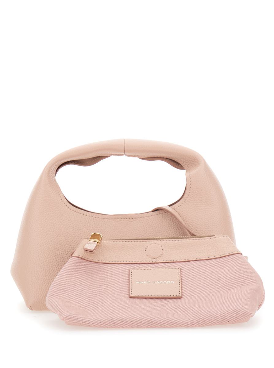 Handtasche „The Mini Sack“ in Rosa mit Logo-Schriftzug auf der Vorderseite aus Leder für Damen