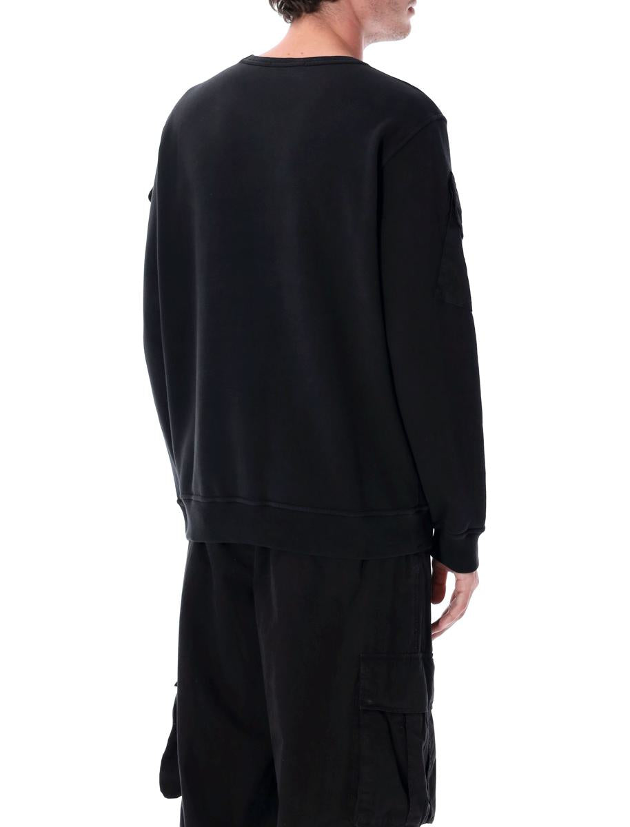 Stone Island Sweatshirt aus gebürsteter Bio-Baumwolle