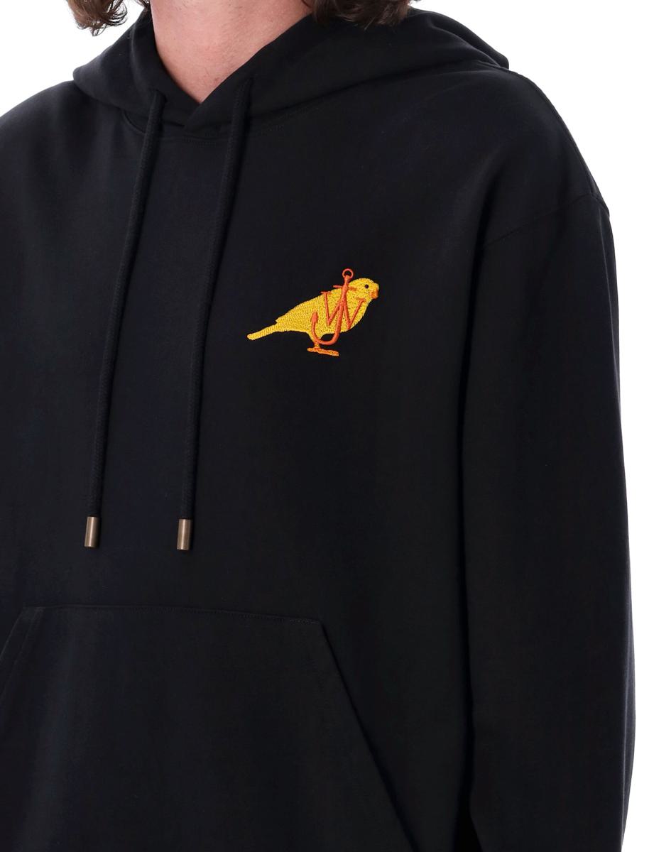 JW Anderson Kapuzenpullover mit Kanarienvogel-Stickerei