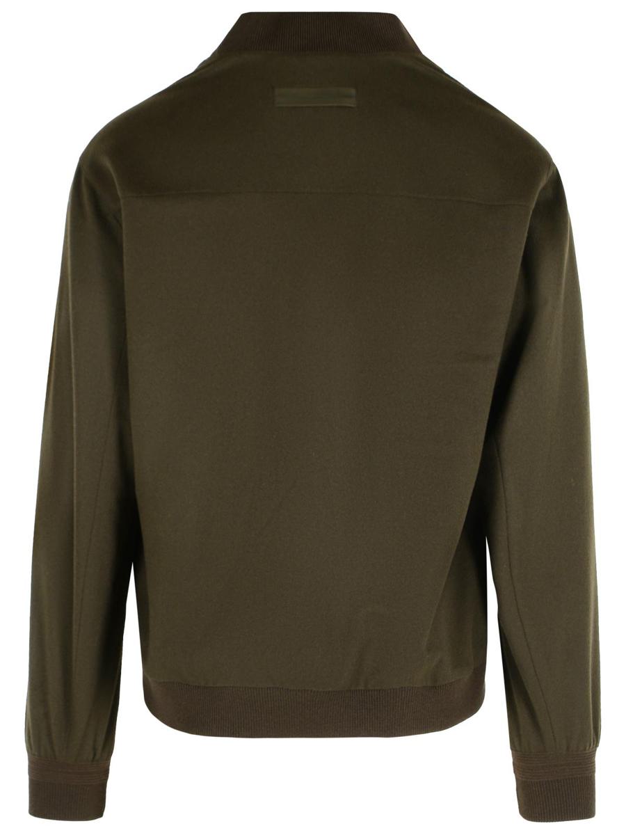 Zegna – Bomberjacke aus schokoladenbraunem Kaschmir