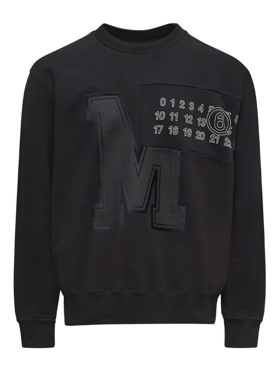 MM6 Maison Margiela – Baumwoll-Sweatshirt mit Rundhalsausschnitt und Logo