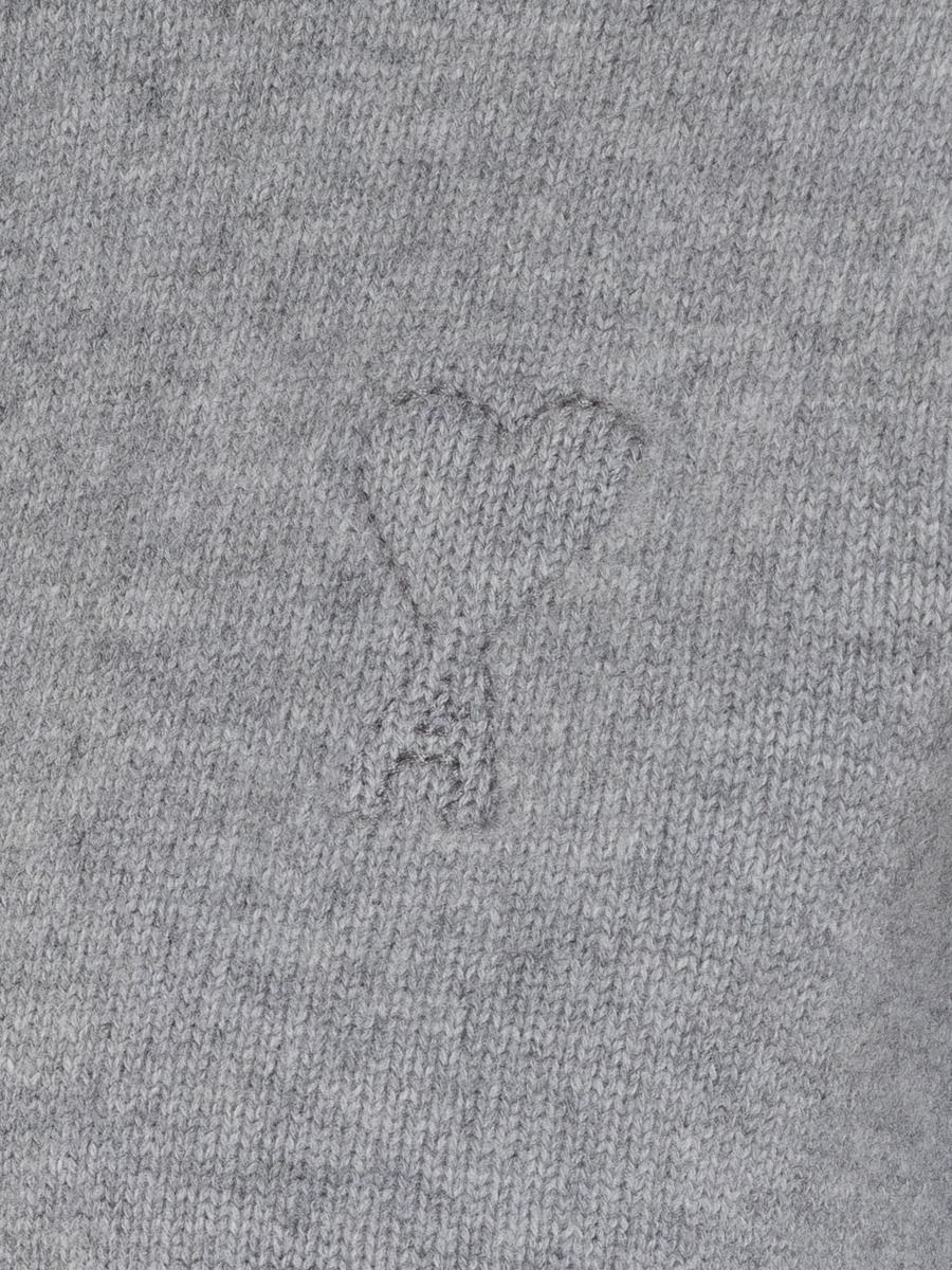 AMI Paris AMI Paris Grauer Cardigan mit Logo