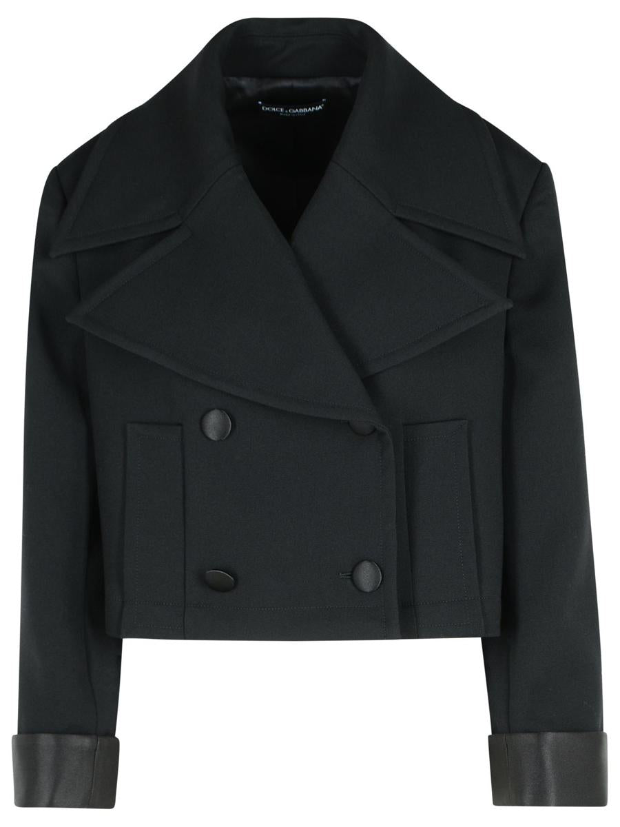 Dolce & Gabbana Schwarze Jacke aus Schurwollmischung