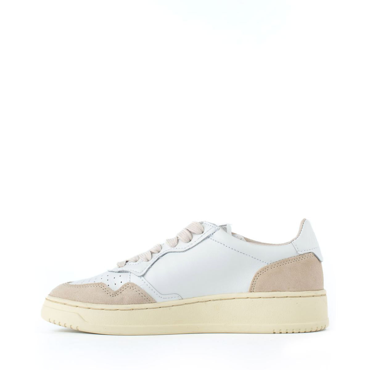 Autry – Weiße Sneakers aus Leder und Wildleder