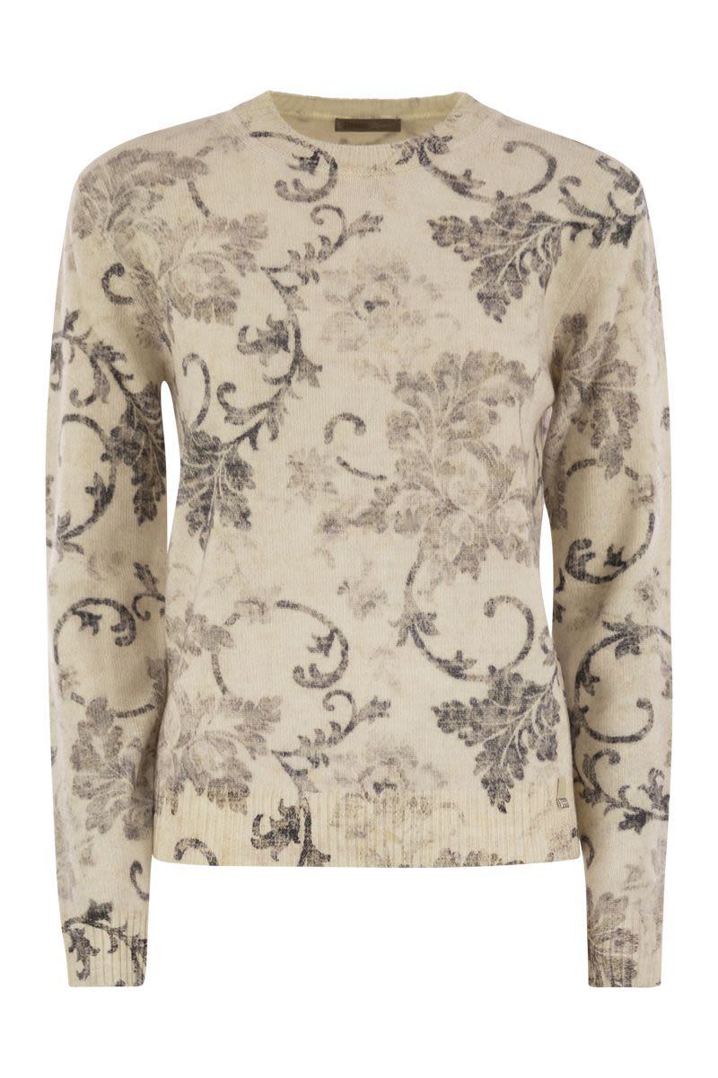 Herno – Wollpullover mit Blumenmuster