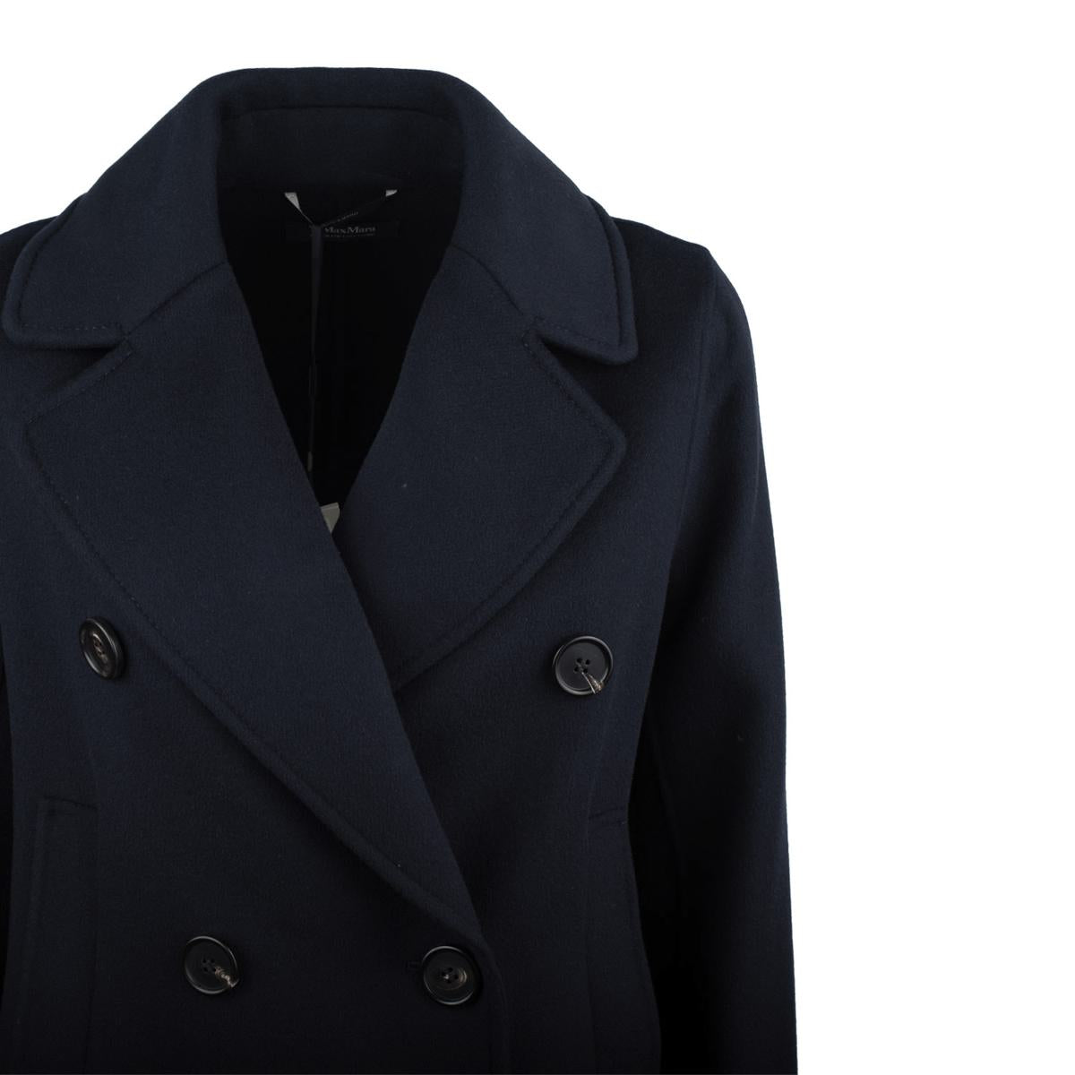 Max Mara Blauer zweireihiger Wollcaban