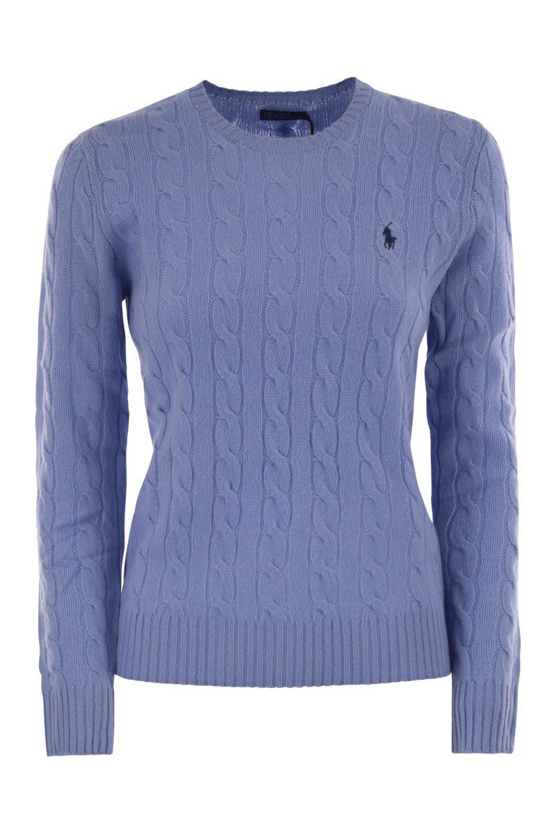 Polo Ralph Lauren – Rundhalspullover aus geflochtener Wolle und Kaschmir