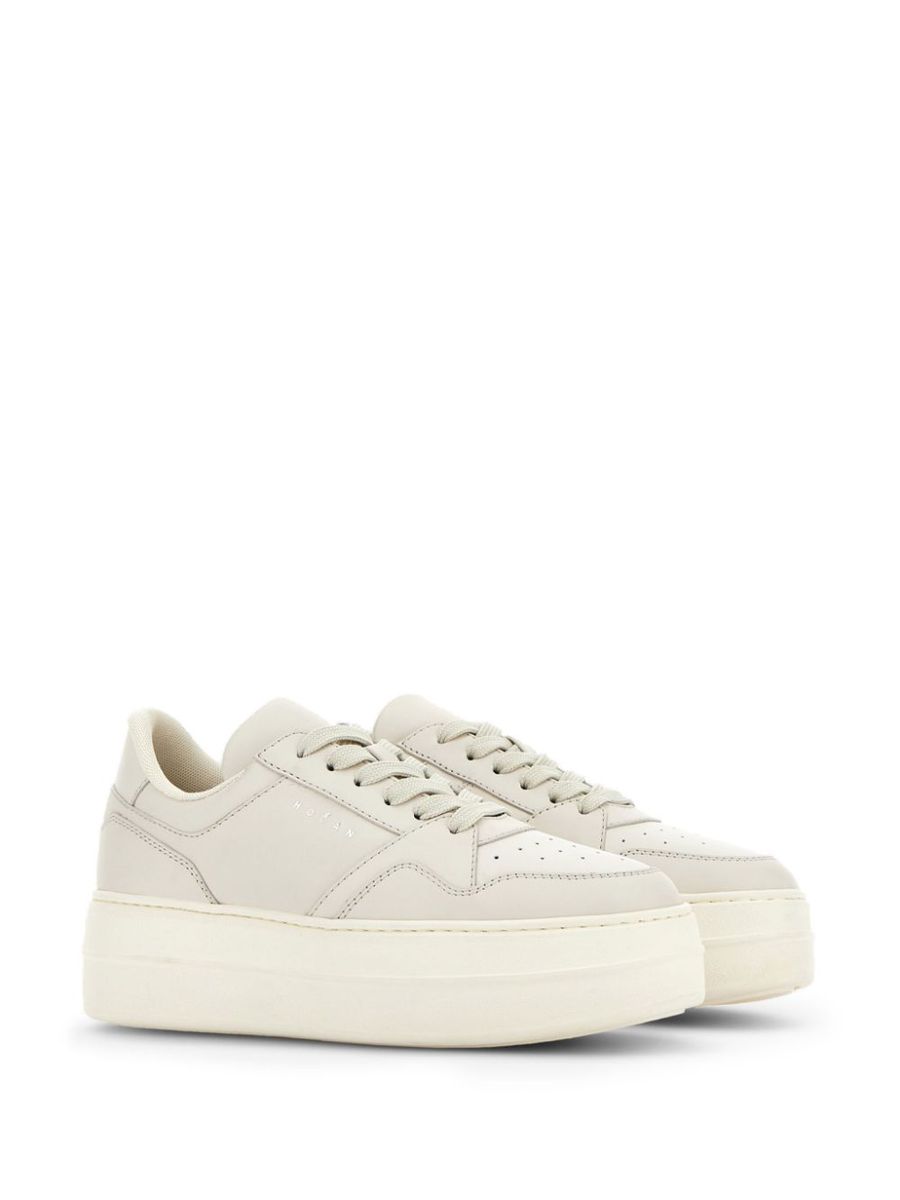 Hogan – Hellbeige Sneakers aus Kalbsleder