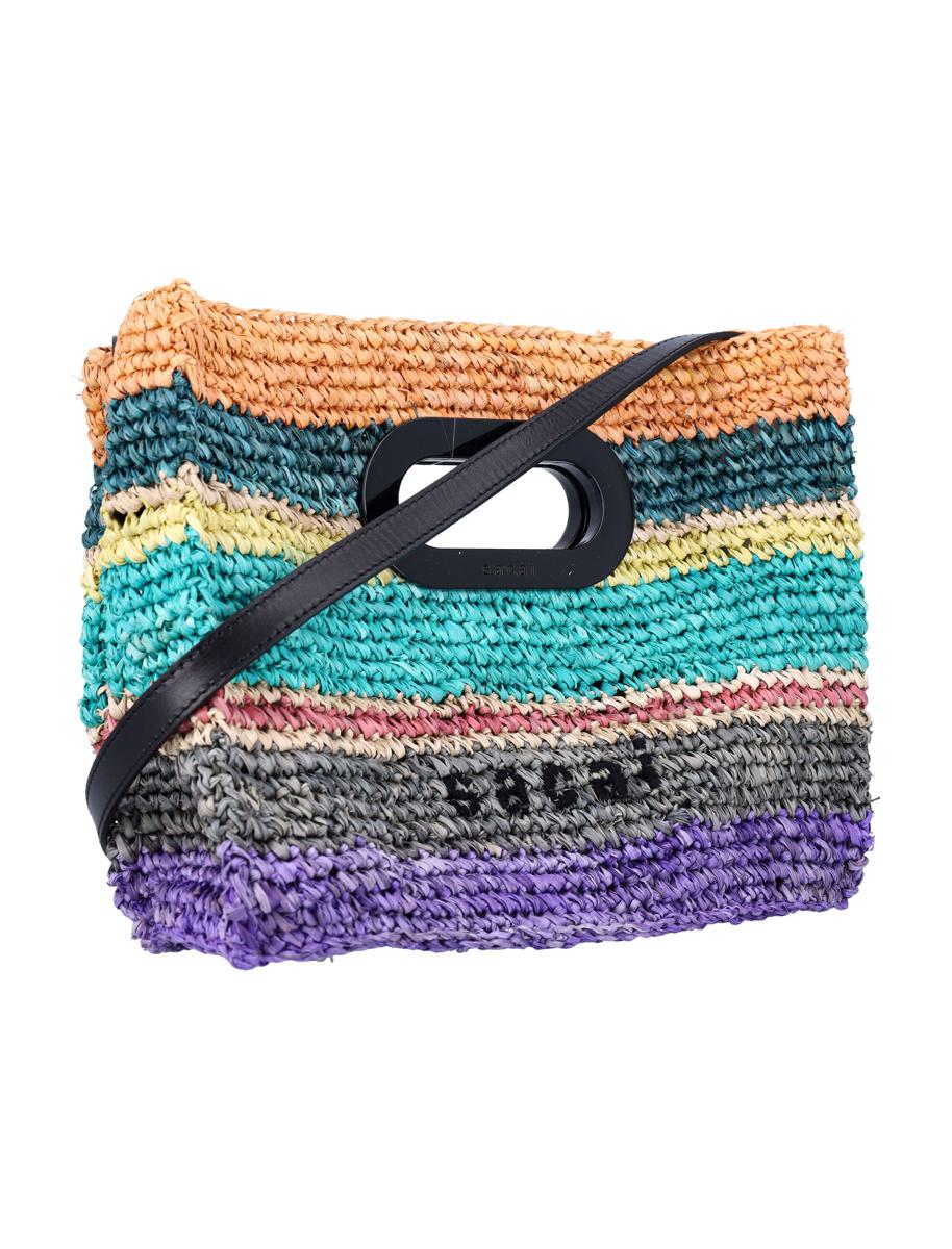Sacai Raffia Mini-Tasche