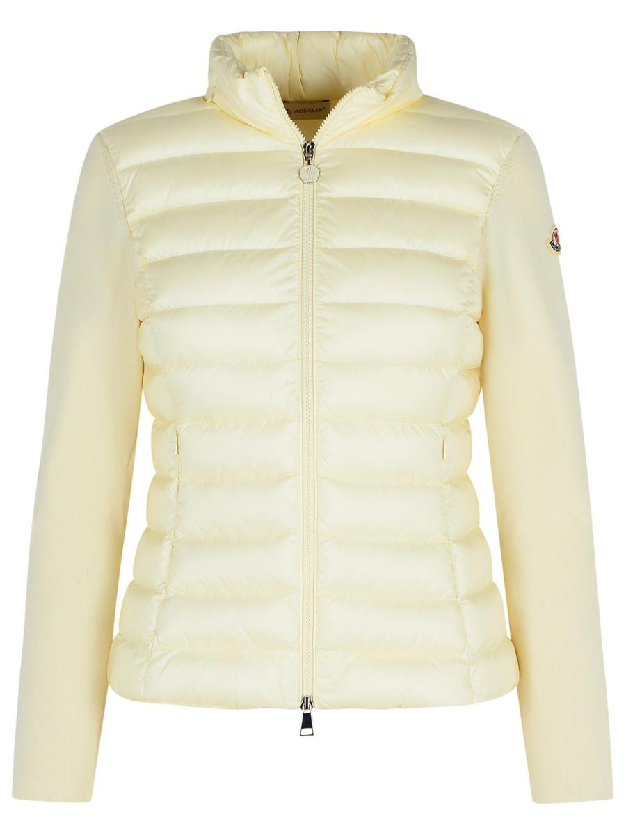 Moncler Schwarze Schurwollmischungsjacke
