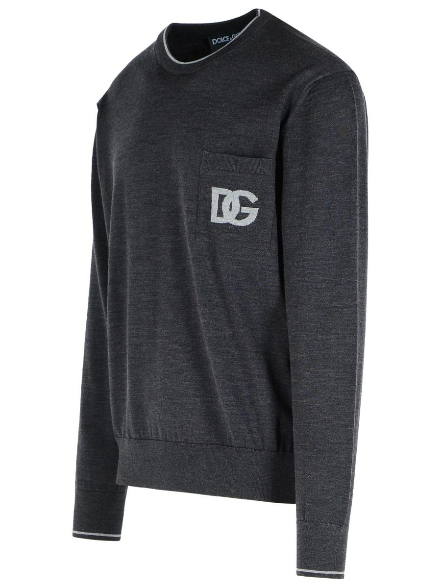 Grauer Pullover aus Schurwolle von Dolce & Gabbana