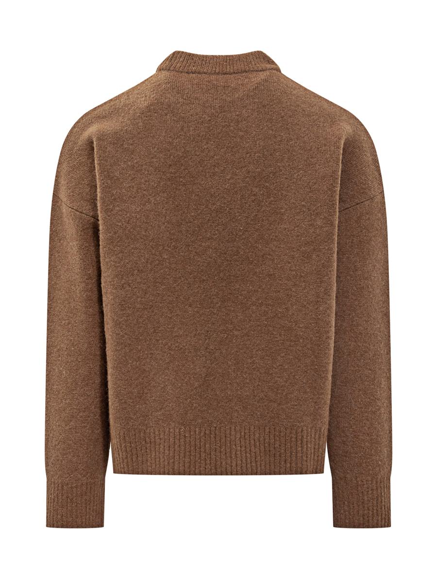 AMI Paris Wollpullover mit Rundhalsausschnitt und Logo Ami Alexandre Mattiussi