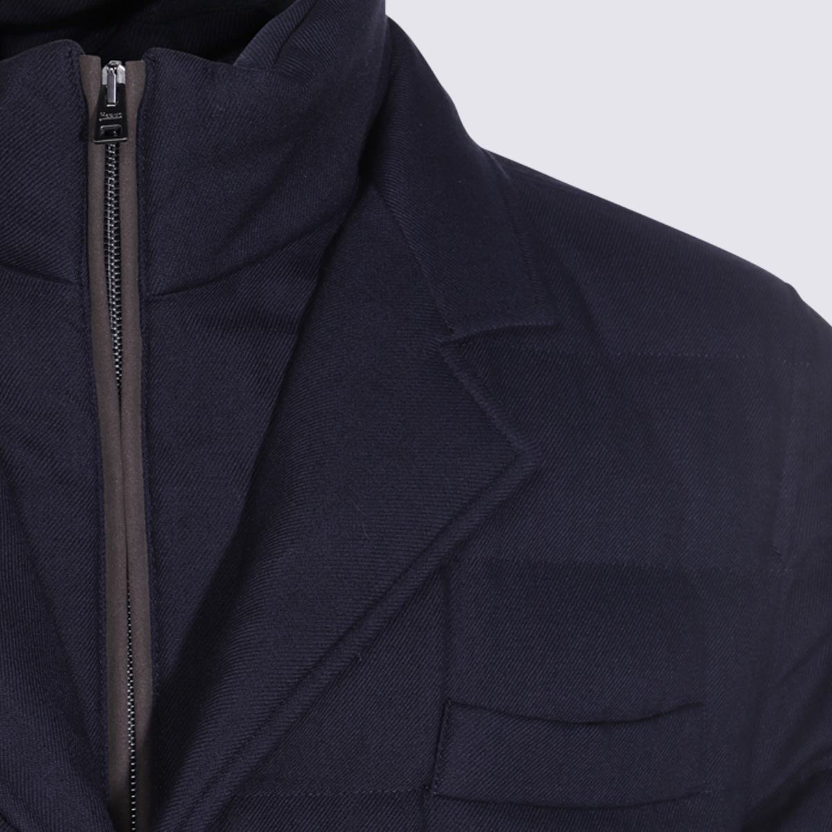 Herno Dunkelblaue Daunenjacke