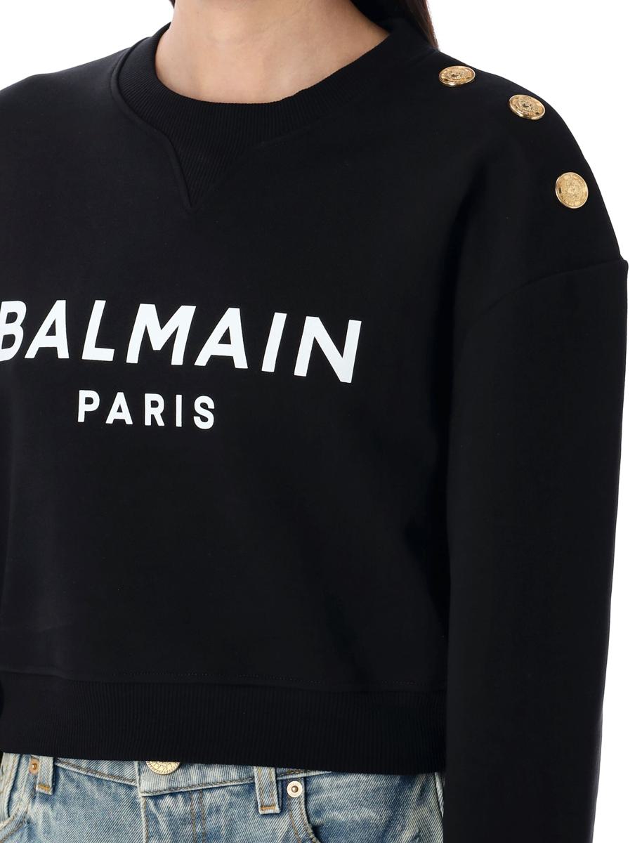 Sweatshirt mit Balmain-Print