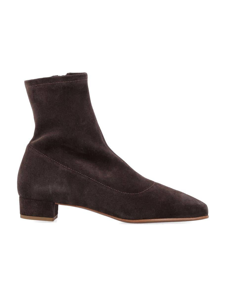 By Far – Este Ristretto – Stiefeletten aus braunem Wildleder