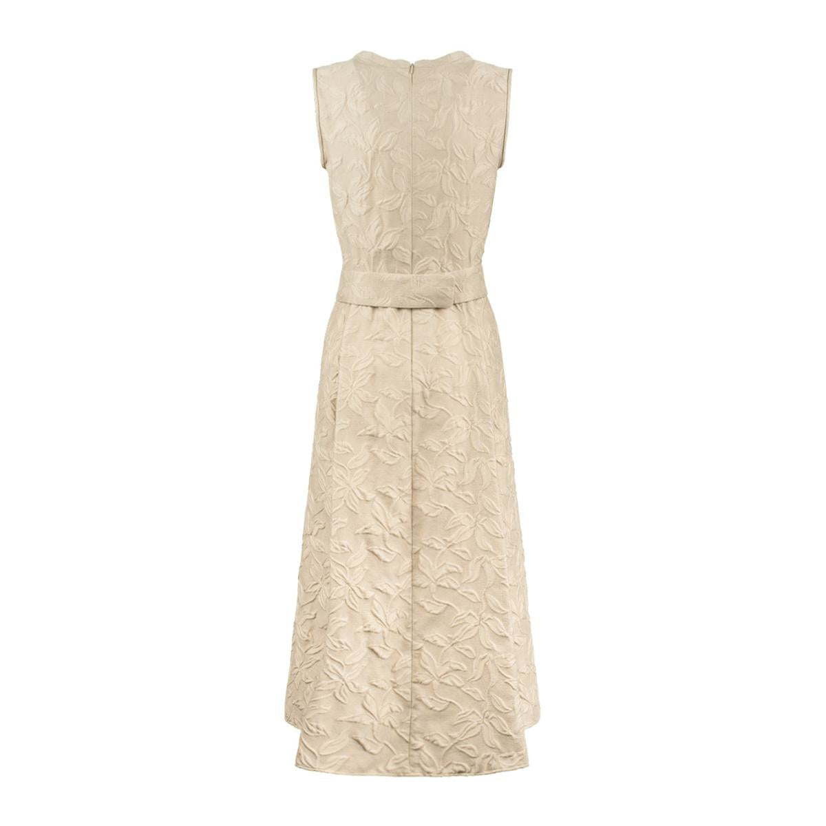 Max Mara – Jacquard-Kleid mit Gürtel