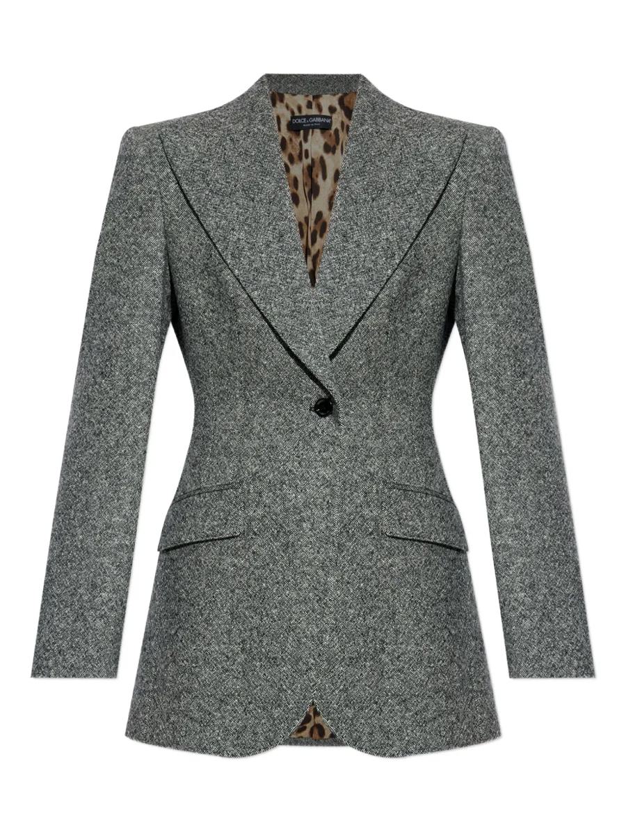 Dolce & Gabbana Tweedjacke mit einem Knopf