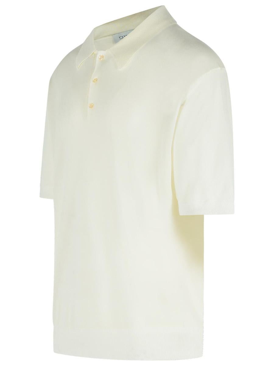 Laneus Poloshirt aus Lyocell in Creme