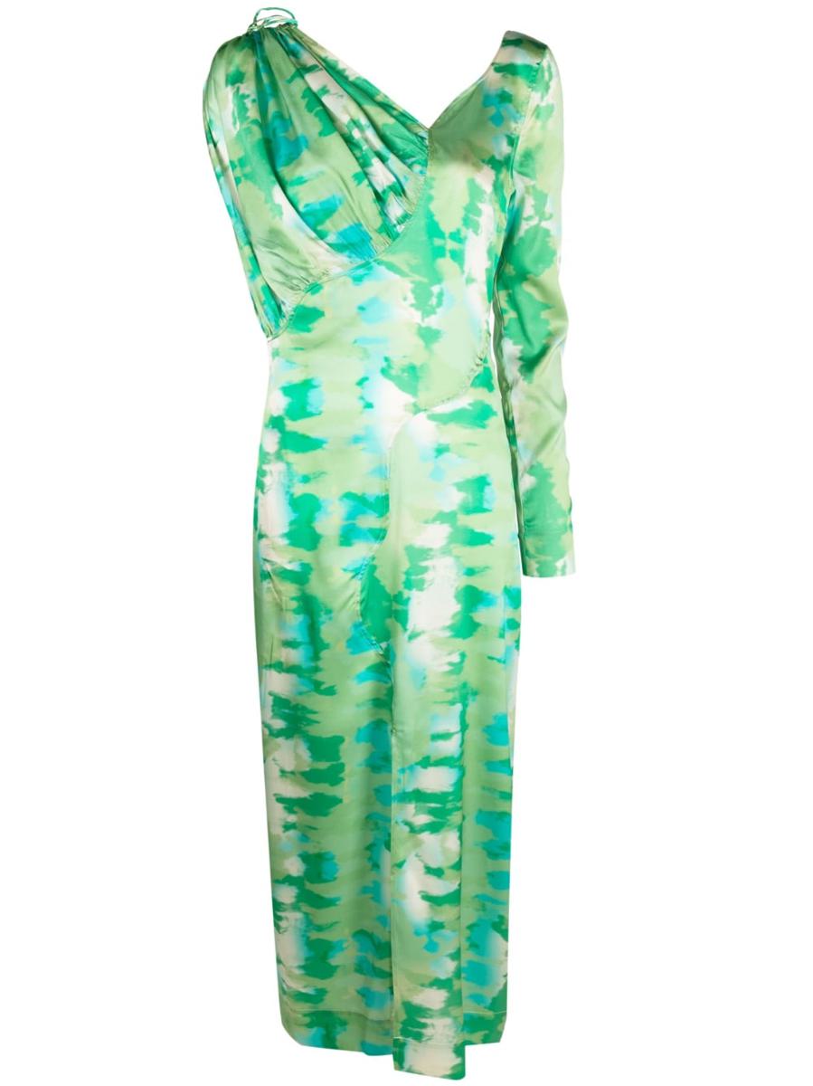 Ganni Maxikleid aus Seidenstretch-Satin