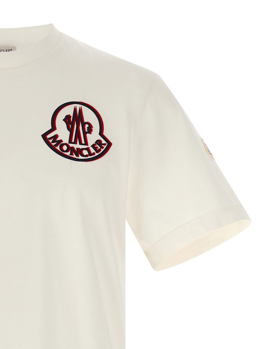 Moncler T-Shirt mit beflocktem Logo