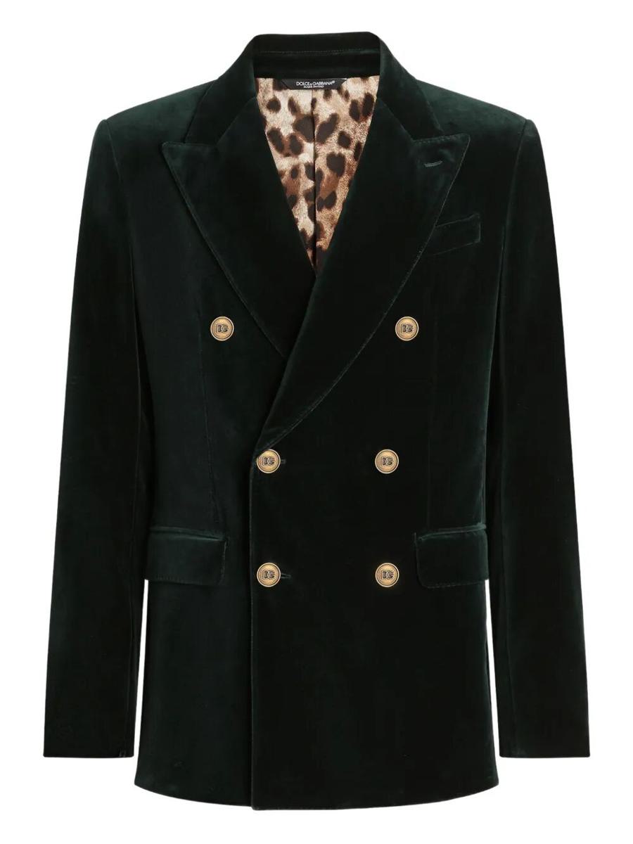 Dolce & Gabbana Zweireihige Jacke Aus Leichtem Baumwollsamt „Sicily“