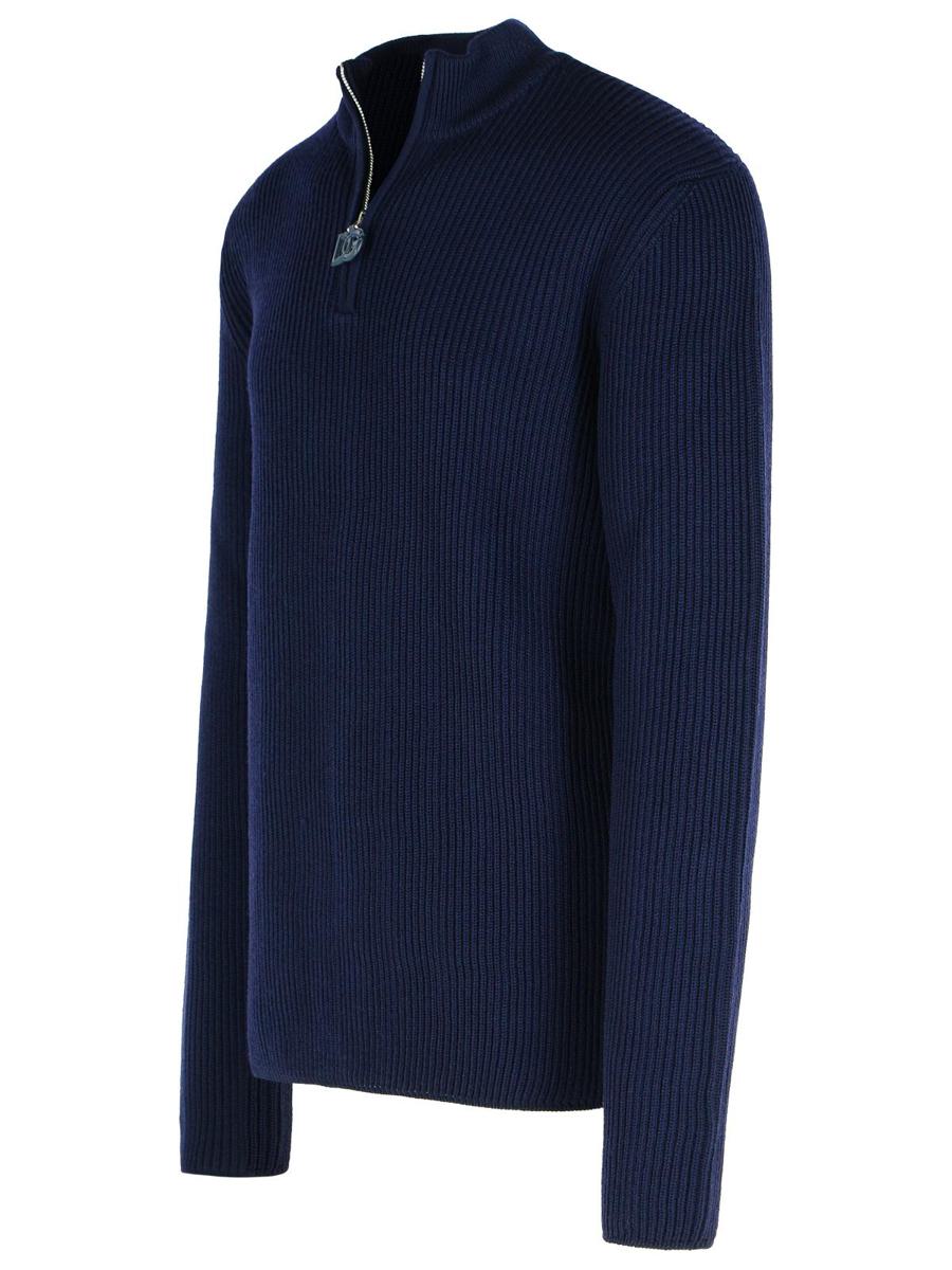 Dolce & Gabbana, Marineblauer Pullover aus Schurwolle