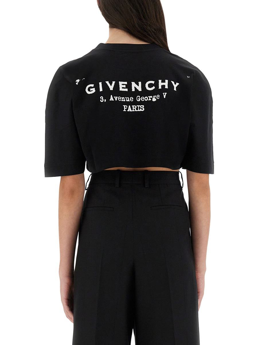 Givenchy – Kurzes T-Shirt mit Logo-Print