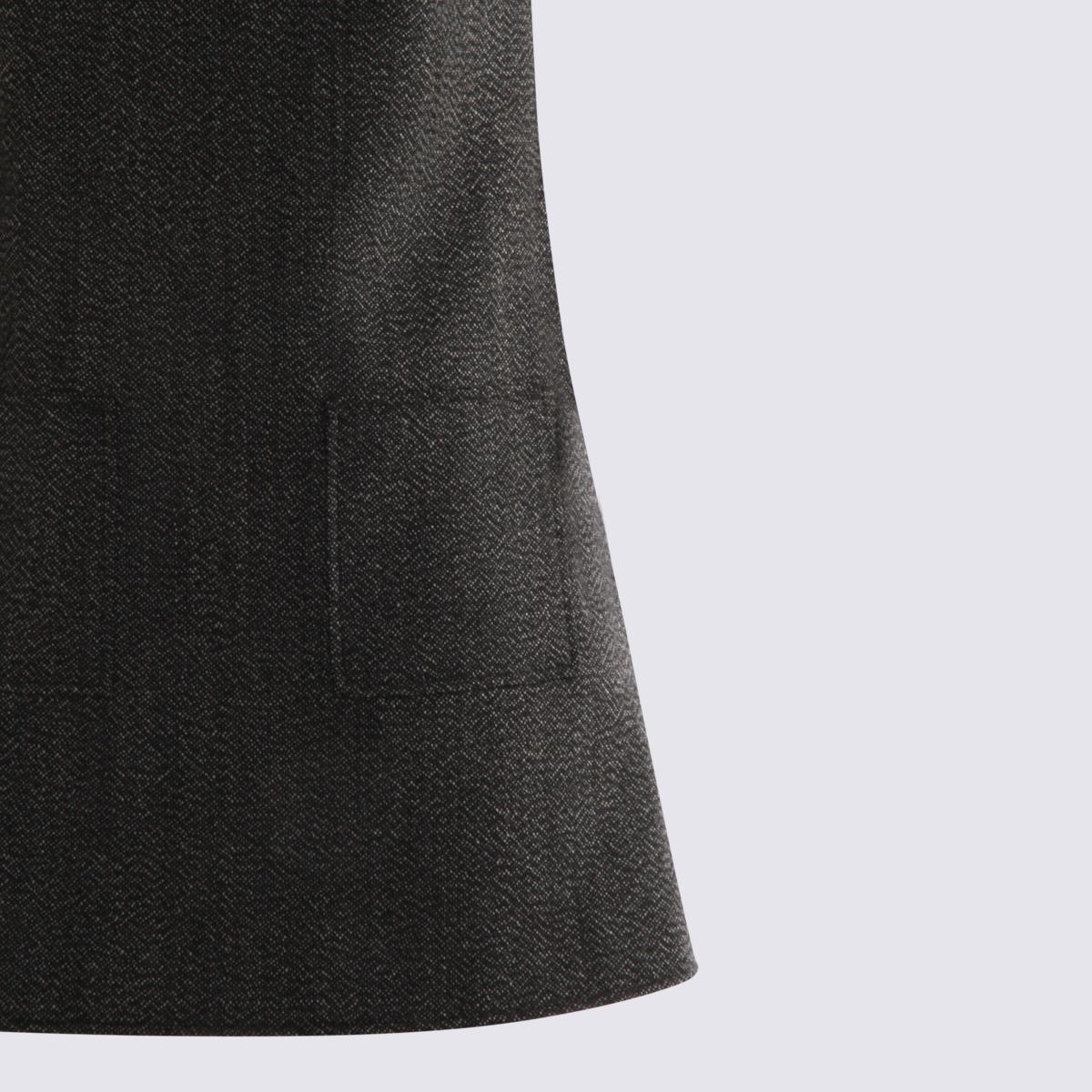 Courrèges Minikleid aus schwarzer Wolle