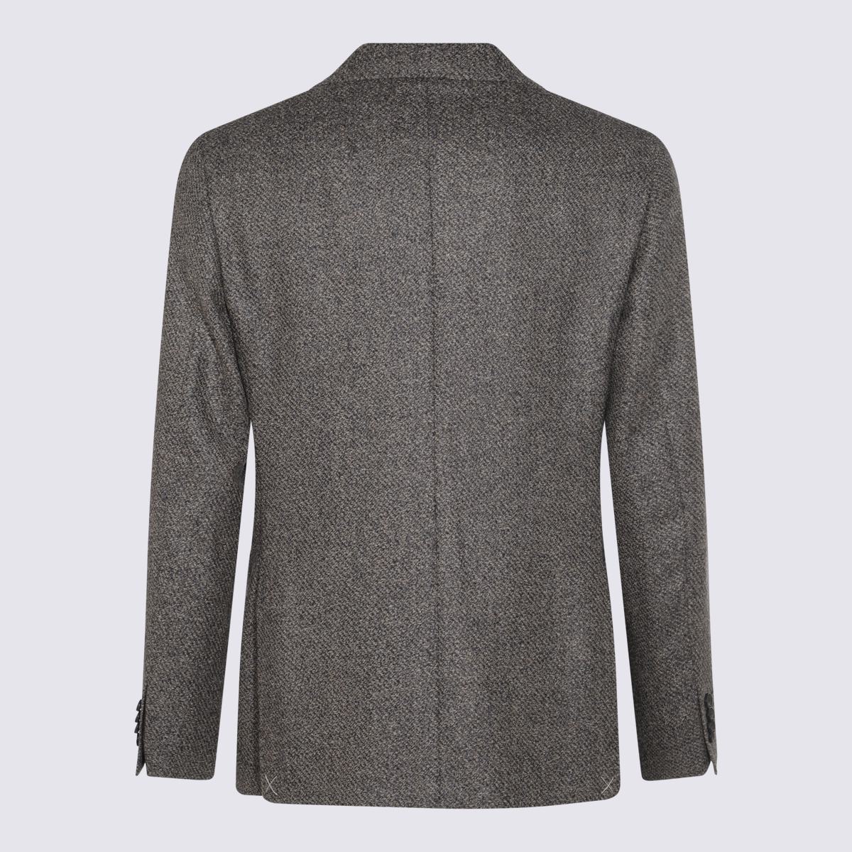 Grauer Blazer aus Wolle von Canali