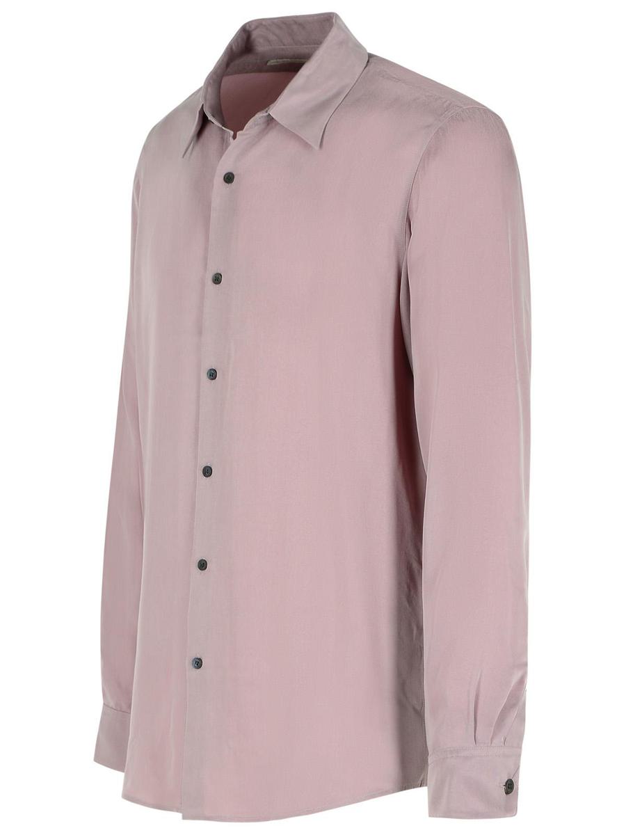 Dries Van Noten Mauve Cupro-Hemd