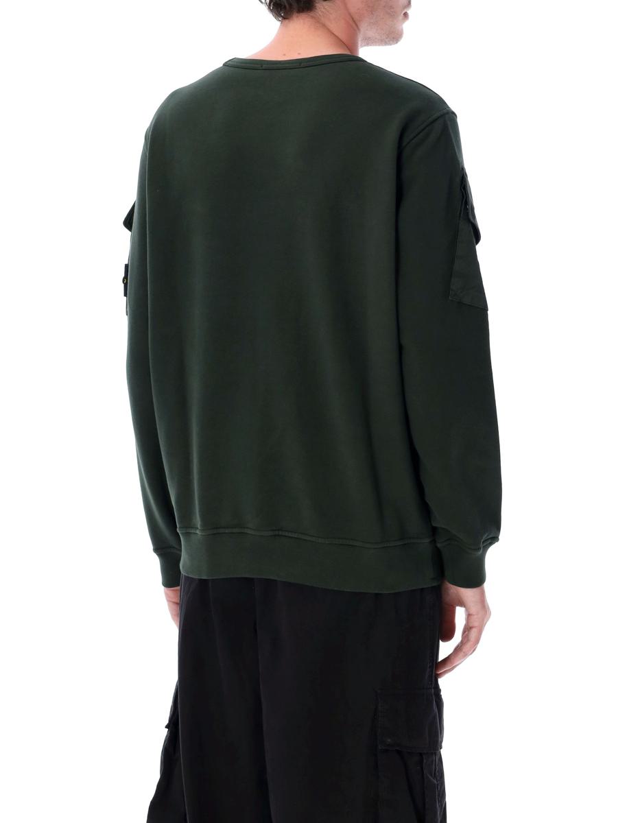 Stone Island Sweatshirt aus gebürsteter Bio-Baumwolle