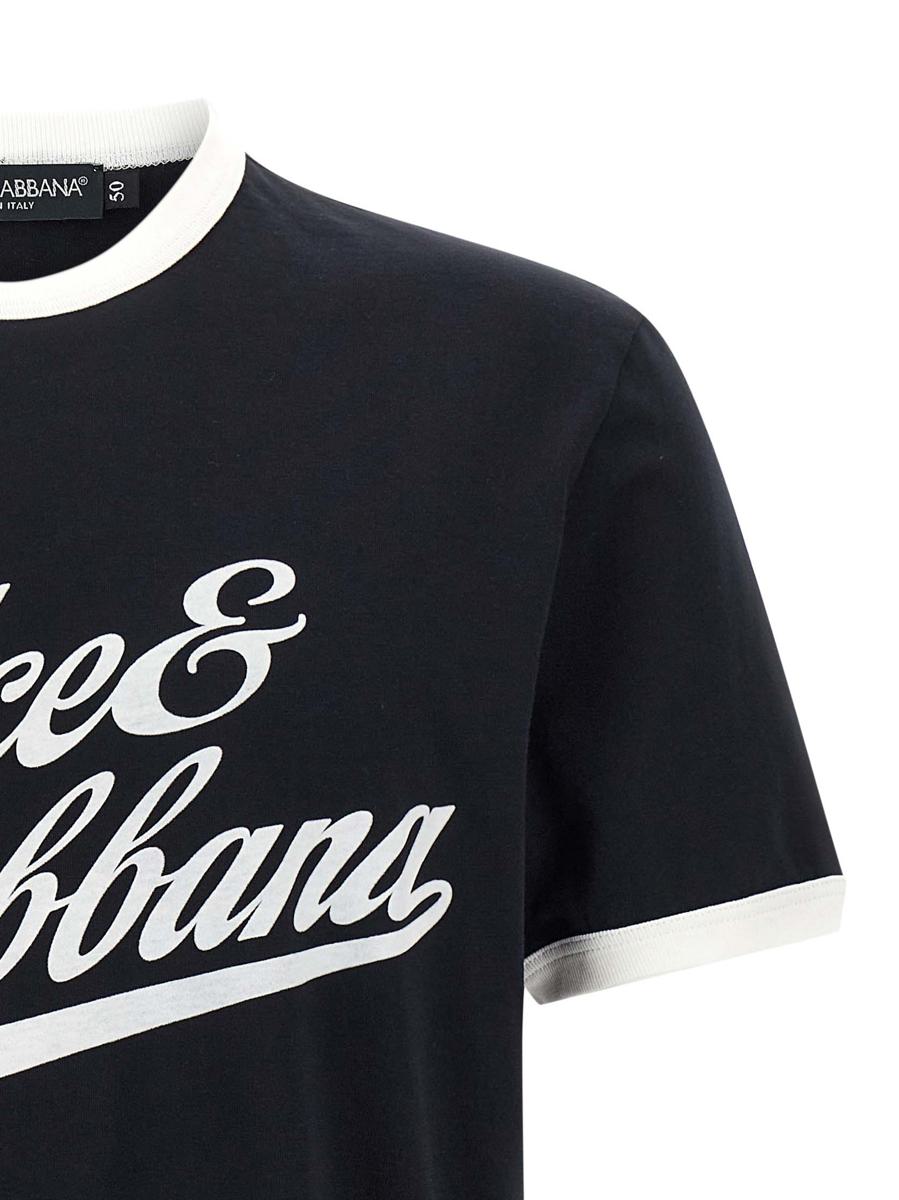 Dolce & Gabbana Samt-Logo-T-Shirt