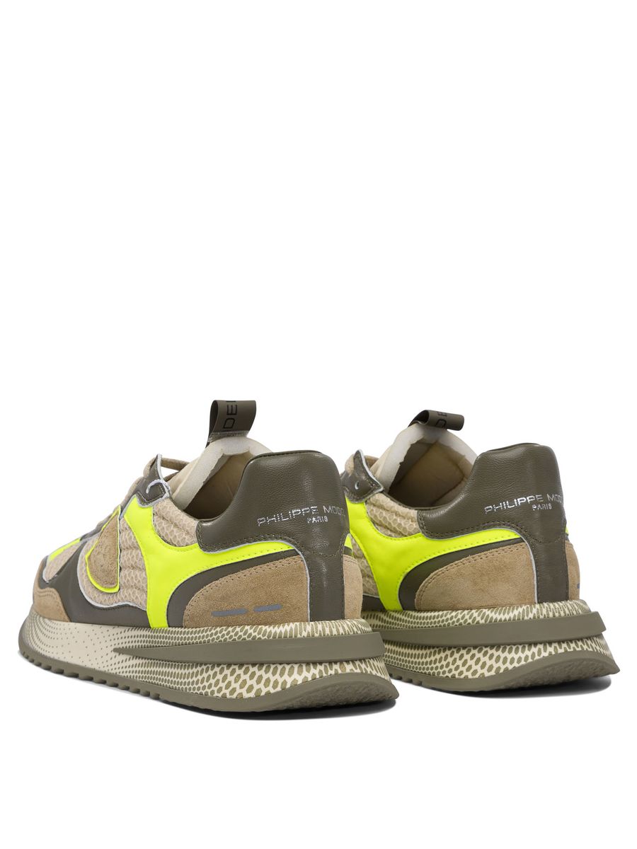 Philippe Model Olympique – Sneaker in Militärgrün und Gelb