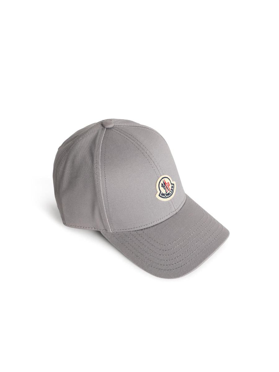 Moncler – Graue Baseballkappe aus Baumwolle