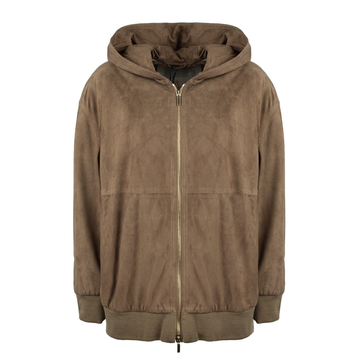 Max Mara Wildleder-Kapuzenjacke