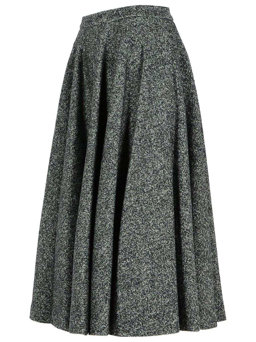 Dolce & Gabbana Zweifarbiger Rock aus Schurwollmischung