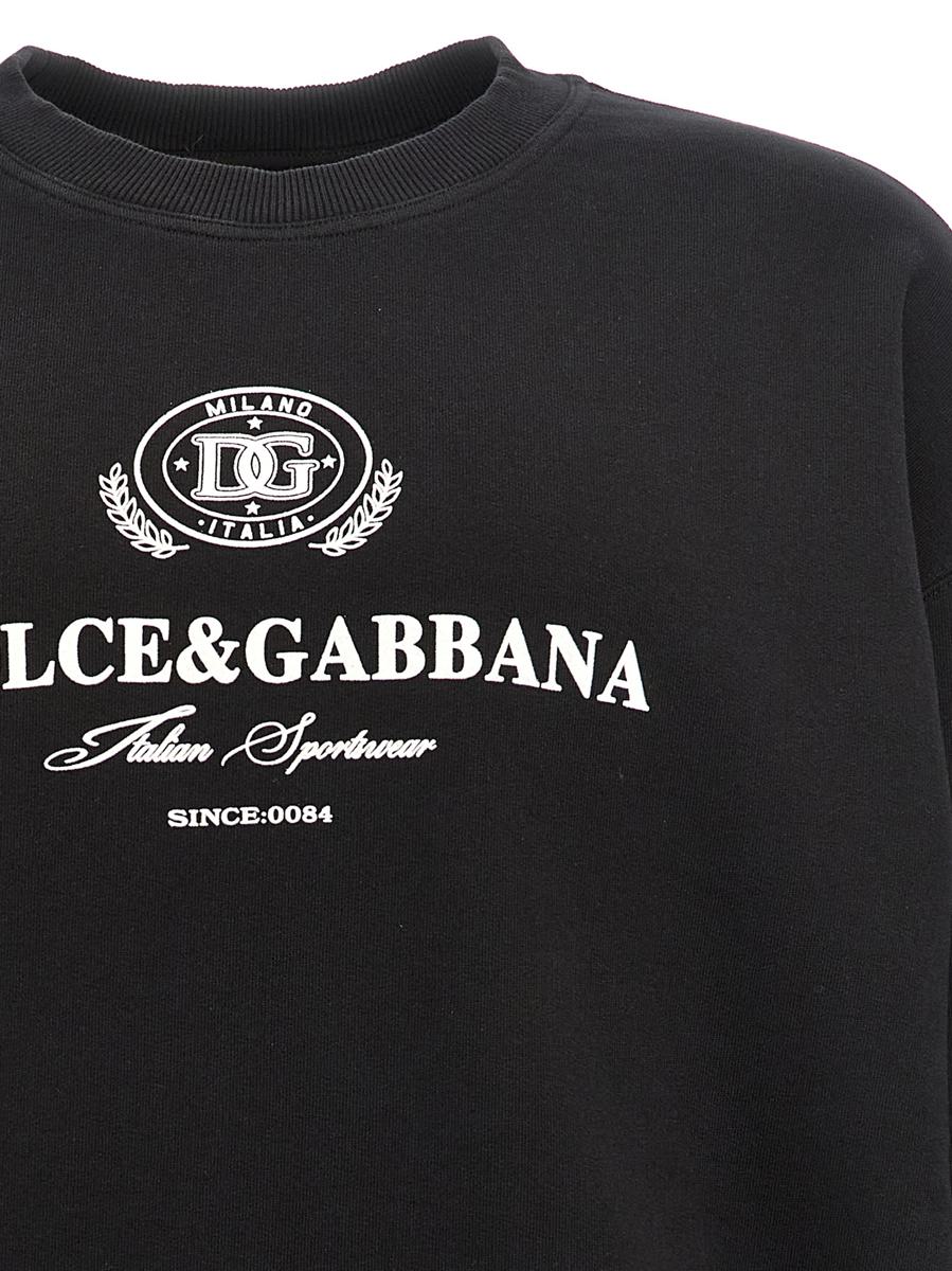 Dolce & Gabbana – Sweatshirt mit beflocktem Logo