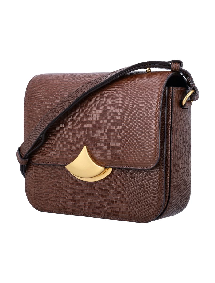 Sessun Sessùn Diviluz Box-Tasche aus Leder mit Eidechsenmuster