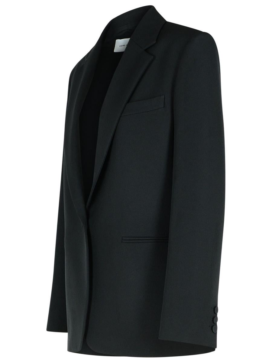 Der schwarze Polyester-Blazer „Guia“ von Andamane