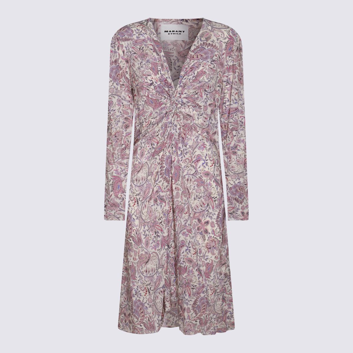 Isabel Marant Étoile Baumwollkleid in Ecru und Lila