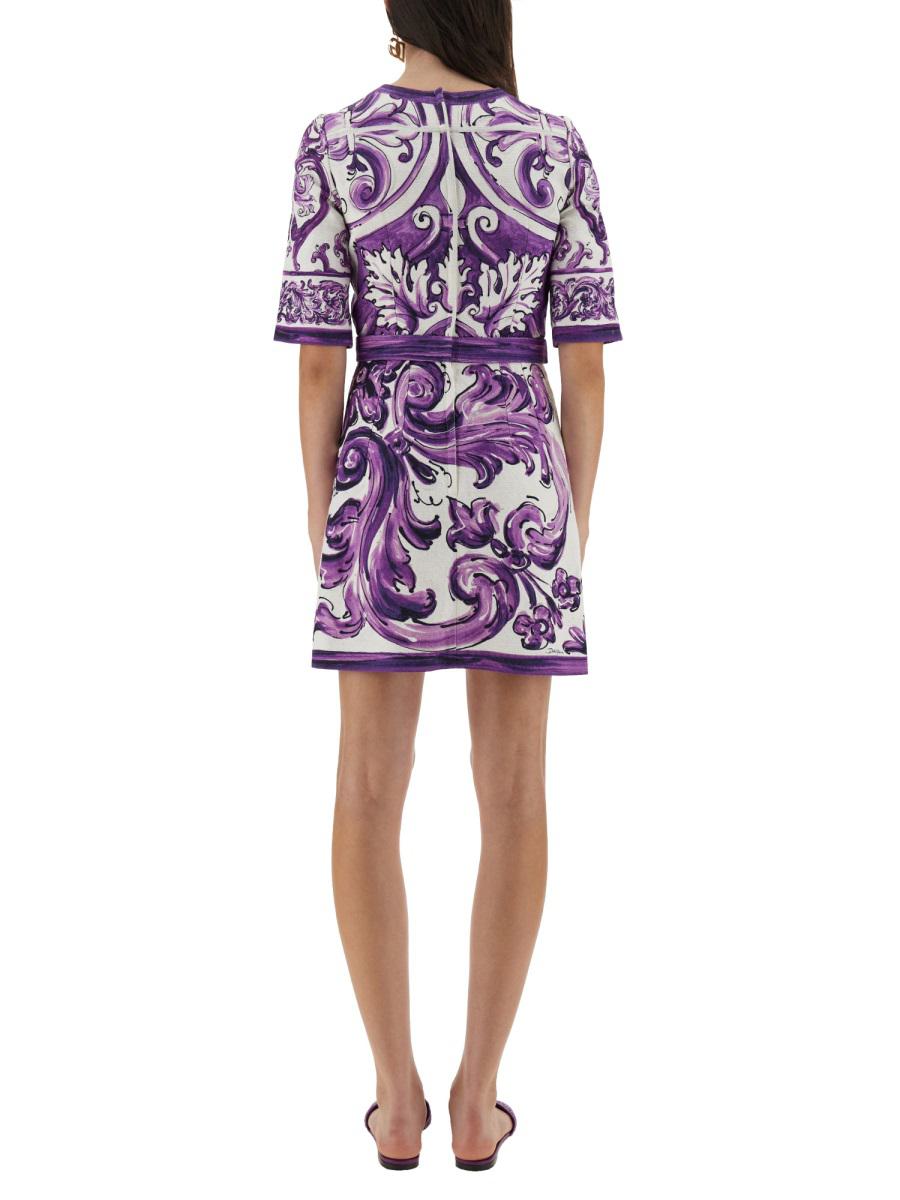 Dolce & Gabbana Minikleid mit Majolika-Print