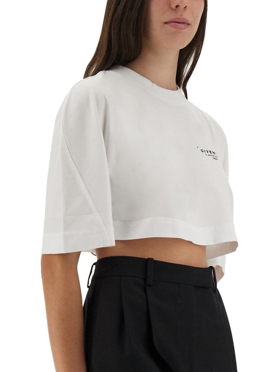 Givenchy – Kurzes T-Shirt mit Logo-Print