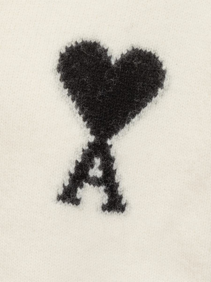 AMI Paris Wollcardigan mit Logo-Stickerei Ami Alexandre Mattiussi