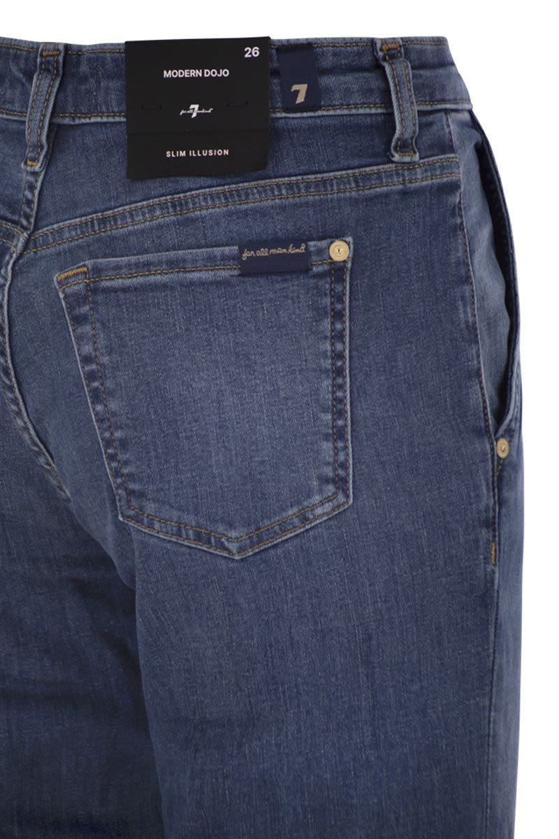7 For All Mankind Modern Dojo – Hoch taillierte Schlagjeans