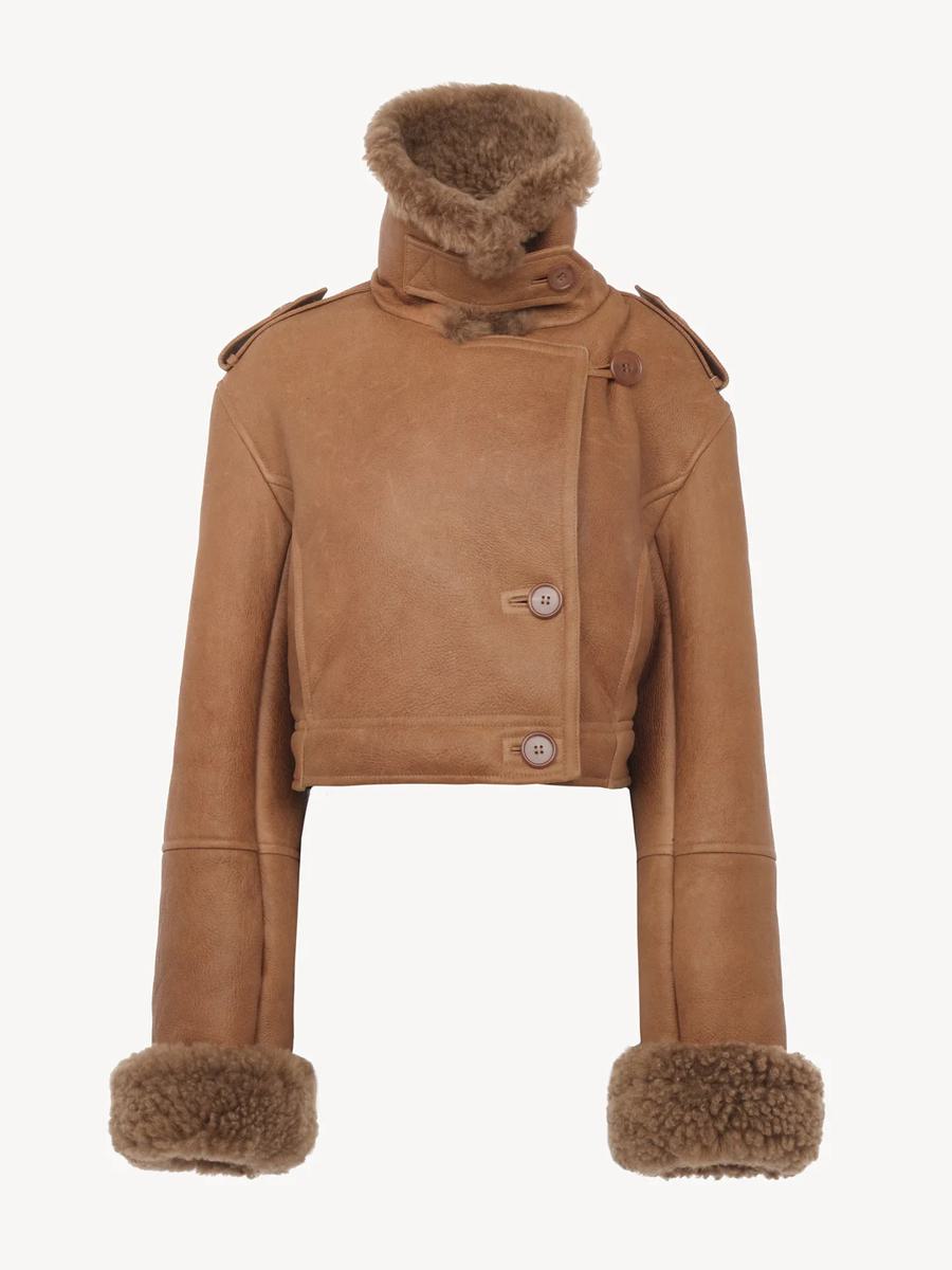 Chloé Kurze „Boxy“-Lederjacke