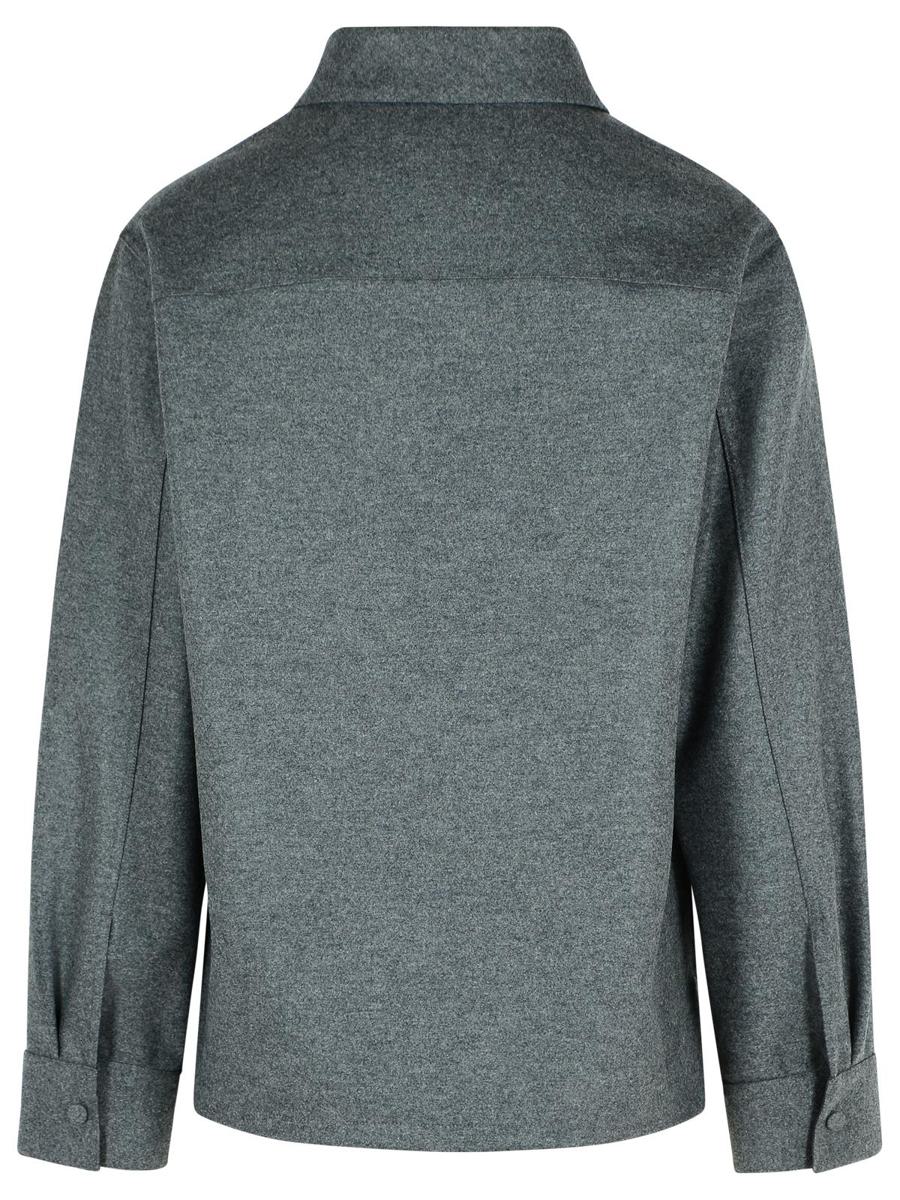 Graues Wollhemd von Jil Sander