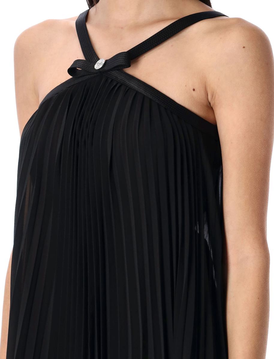 Versace – Neckholder-Minikleid mit Plissee