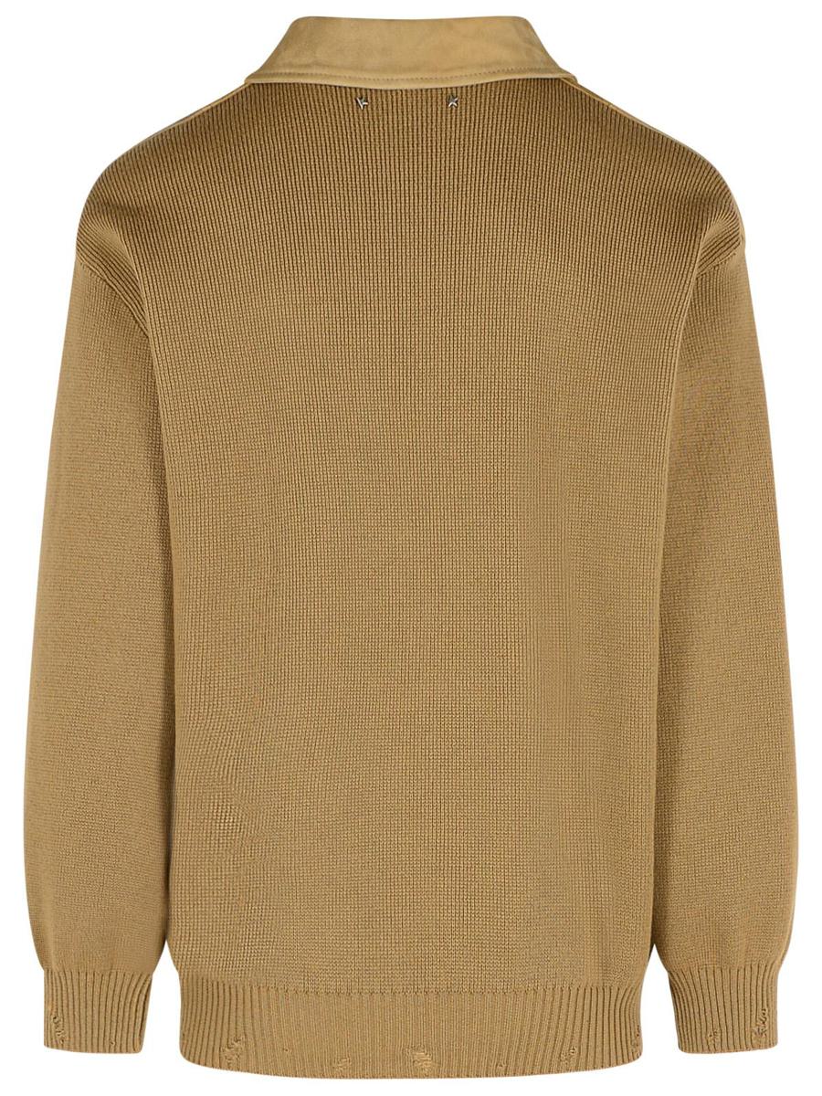 Beige Wildlederjacke von Golden Goose
