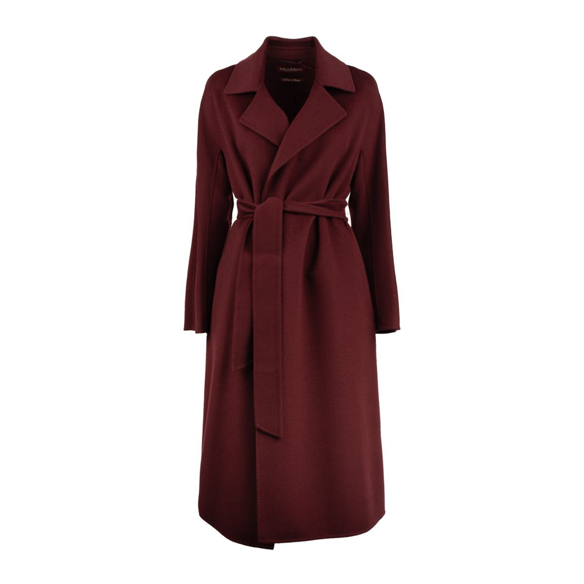 Max Mara – Burgunderroter Morgenmantel aus Kaschmirwolle und Seide