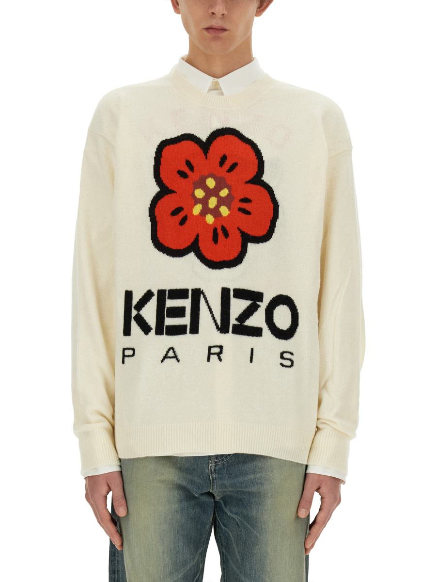 Kenzo-Jersey mit aufgestickter Boke-Blume